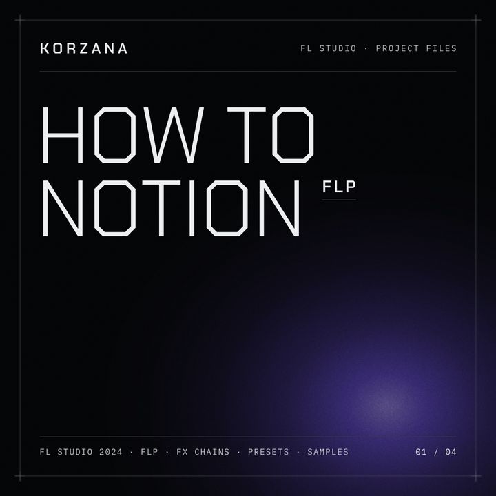 How to Notion FLP cover: the title set in Chakra Petch on near-black with a violet light